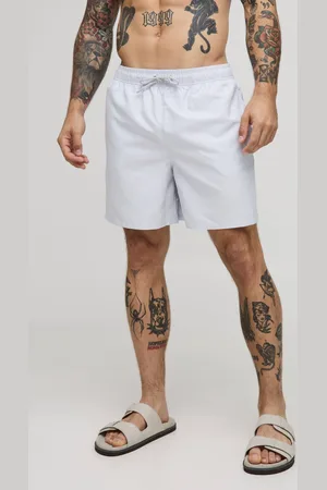 Boohoo Mid Length Branded Swim Shorts - - M