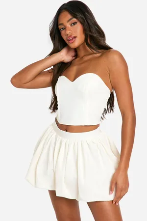 Boohoo Womens High Waisted Puffball Mini Skirt - - 16