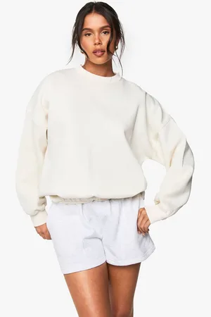 Boohoo Womens Bubble Hem Sweatshirt - - M