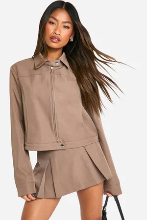 Boohoo Womens Tailored Pleated Mini Skirt - - 10
