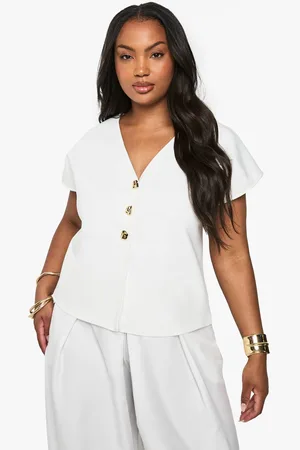 Boohoo Womens Plus Gold Button Structured Waistcoat - - 20