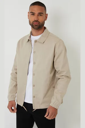 Threadbare Cotton Twill Lightweight Collared Jacket - - XL