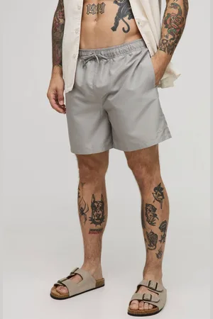 Boohoo Mid Length Branded Swim Shorts - - M