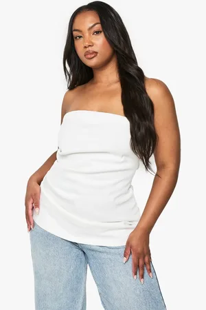 Boohoo Womens Plus structured draped bandeau top - - 20