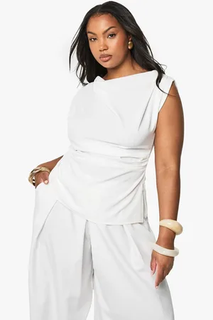 Boohoo Womens PLUS COWL FRONT ASYMETRIC TOP - - 18