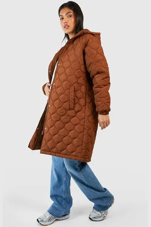 Boohoo Womens Maternity Quilted Longline Parka Jacket - - 10