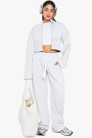 Boohoo Womens Cinched Waist Bomber Straight Leg Tracksuit - - XS