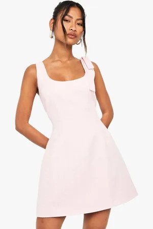 Boohoo Womens Boucle Scoop Neck Tailored Mini Dress - - 18