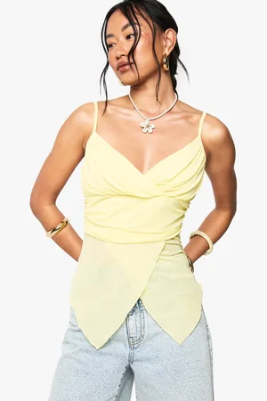 Boohoo Womens Mesh Wrap Front Cami Top - - 16