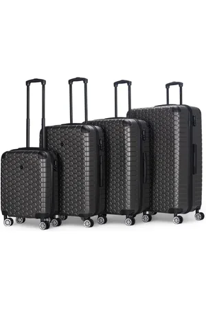 Infinity Expandable Hard Shell ABS 8 Wheel Luggage Travel Cabin Holiday Bags Suitcase Set - - One Size