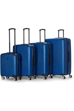 Infinity Expandable Hard Shell ABS 8 Wheel Luggage Travel Cabin Holiday Bags Suitcase Set - - One Size