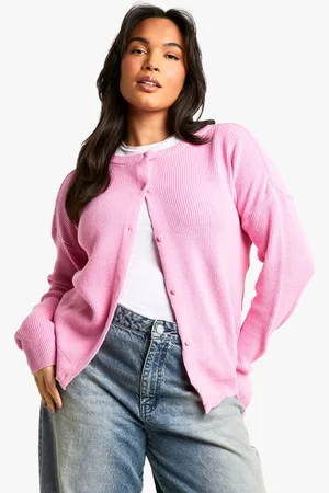 Boohoo Womens Plus Cropped Knitted Cardigan - - 26
