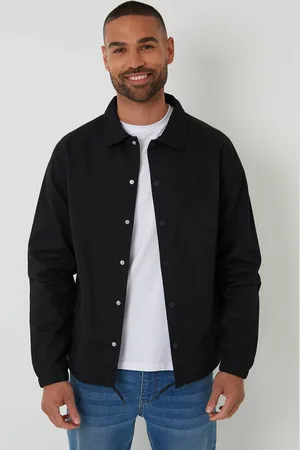 Threadbare Cotton Twill Lightweight Collared Jacket - - XXL