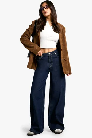 Boohoo Womens Tall Basic Super Wide Leg Jean - - 14/36L