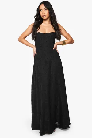 Boohoo Womens Textured Strappy Cowl Maxi Dress - - 16