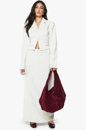 Boohoo Womens Woven Tailored Maxi Skirt - - 14