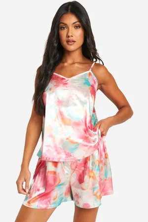 Boohoo Womens Maternity Floral Satin Vest And Short Pyjama Set - - 8