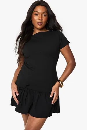 Boohoo Womens Plus frill hem mini dress - - 18