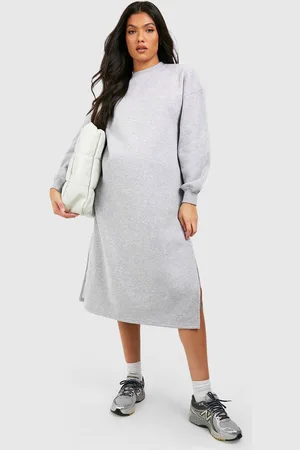 Boohoo Womens Maternity Super Oversized Midi Sweat Dress - - 16