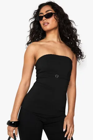Boohoo Womens Bengaline Buckle Detail Bandeau Top - - 16