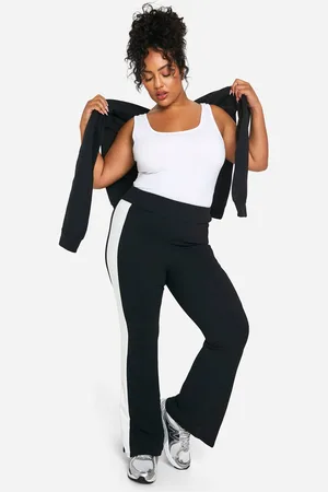 Boohoo Womens Plus Side Stripe Straight Leg Trouser - - 22