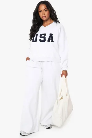 Boohoo Womens Plus Wide Leg Joggers - - 20