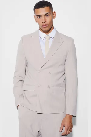 Boohoo Relaxed Fit Double Breasted Pinstripe Blazer - - 38