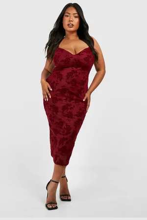Boohoo Womens Plus Strappy Midi Dress - - 16