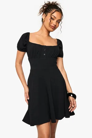 Boohoo Womens Rib Milkmaid Mini Dress - - 16