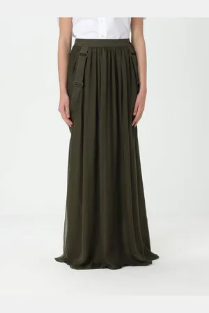 Max Mara Pleated Maxi Skirt with Pockets Women - Kaki - - 44