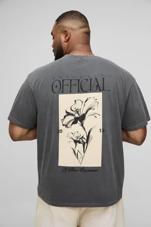 Boohoo Plus Oversized Washed Official Floral Print T-Shirt - - 5XL