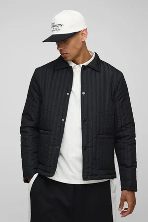 Boohoo Regular Fit Quilted Harrington Jacket - - M