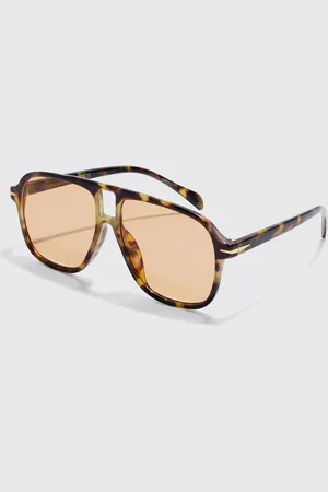 Boohoo Plastic Aviator Clear Lens Sunglasses - - One Size