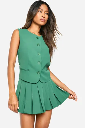 Boohoo Womens Fluid Relaxed Fit Tailored Waistcoat - - 10