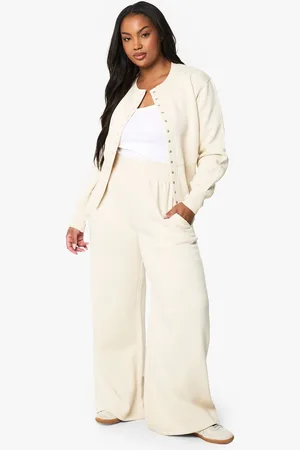 Boohoo Womens Plus Deep Hem Popper Bomber Sweatshirt Tracksuit - - 20