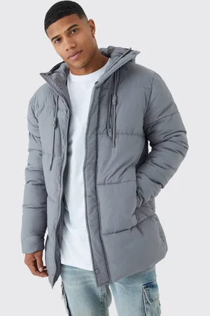 Boohoo Mid Length Puffer Parka - - M