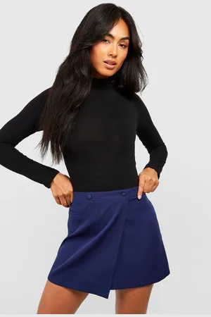 Boohoo Womens Wrap Over Tailored Mini Skirt - - 8