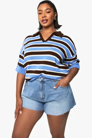 Boohoo Womens Plus Raw Hem Denim Short - - 28