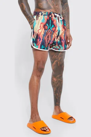 Boohoo Aztec Runner Swim Shorts - - XS