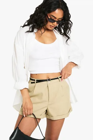 Boohoo Womens Belted Tailored Short - - 16