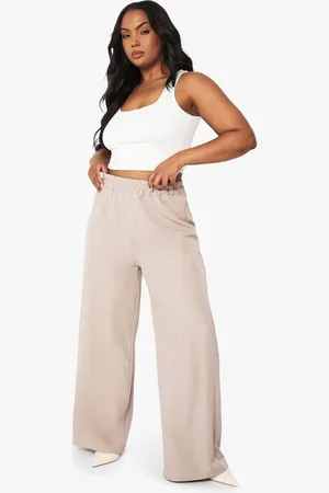 Boohoo Womens PLUS ELASTICATED WAIST WIDE LEG TROUSER - - 20