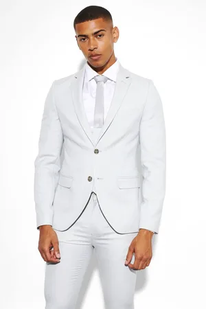 Boohoo Super Skinny Micro Texture Suit Jacket - - 36