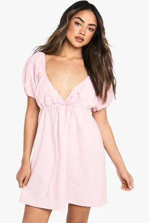 Boohoo Womens Cotton Poplin Smock Dress - - 18