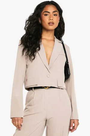 Boohoo Womens Pocket Detail Jean Grazer Blazer - - 16