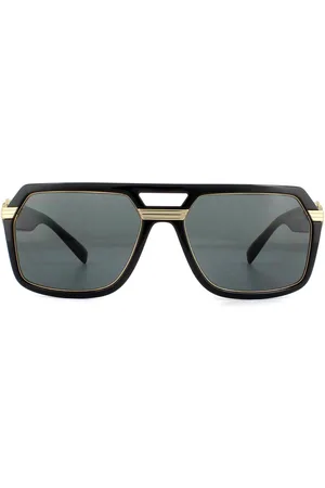 VERSACE Square Dark Grey Sunglasses - One Size