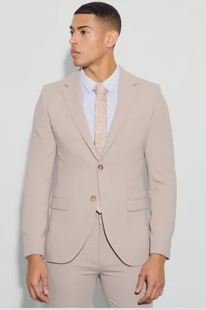Boohoo Jersey Skinny Single Breasted Suit Jacket - - 36