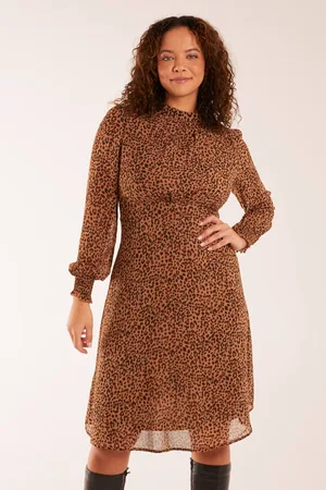 Blue Vanilla Womens Long Sleeve Shirring Cuff Swing Dress - - 8