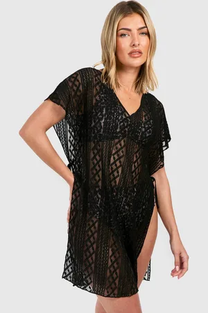 Boohoo Womens Lace Cover-up Beach Kaftan - - S