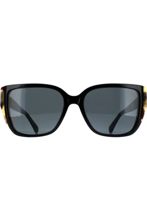 Michael Kors Womens Rectangle Bi Layer Amber Tortoise Dark Grey MK2199 Acadia - One Size