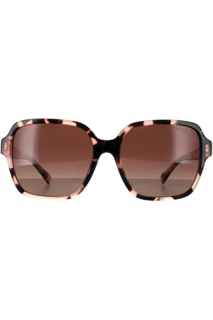 Ralph Lauren Womens Square Shiny Havana Brown Gradient Polarized RA5304U - One Size